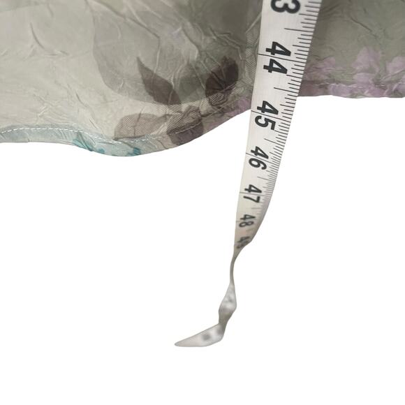 K Woman Petite Vintage 90s 16WP Floral Fairy Cottage Green Purple Maxi Dress - Picture 9 of 9